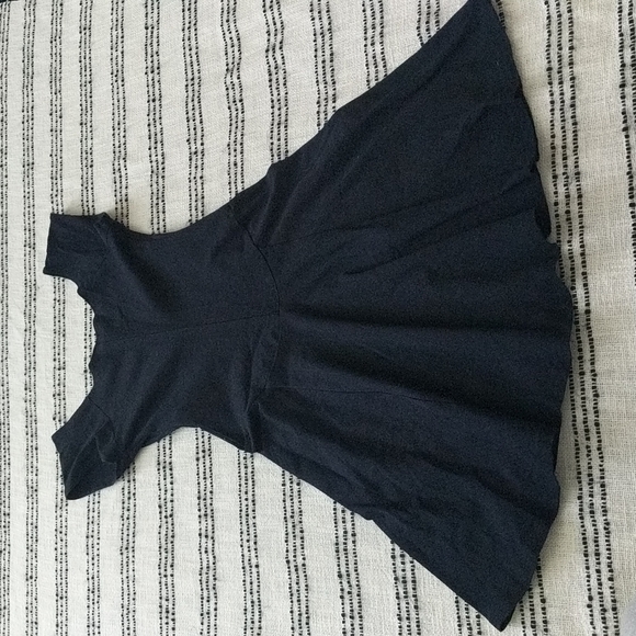 Babydoll Black Short-Sleeve Stretch Flare Dress - Picture 6 of 11